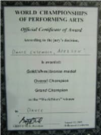 グランプリ賞状